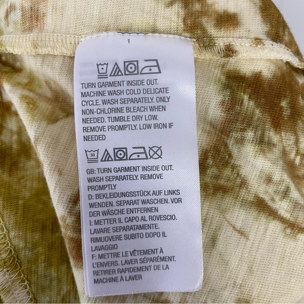 LOGO Lori Goldstein Lavish Cream Brown Tie-Dye Crochet Lace Duster Pockets Sz M - Picture 13 of 16
